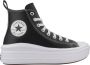 Converse Chuck Taylor All Star Move Platform Leather Fashion sneakers Schoenen black black white maat: 37 beschikbare maaten:37 39 38.5 40 - Thumbnail 1