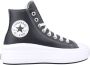 Converse CHUCK TAYLOR ALL STAR MOVE PLATFORM FOUNDATIONAL LEATHER Zwart - Thumbnail 1