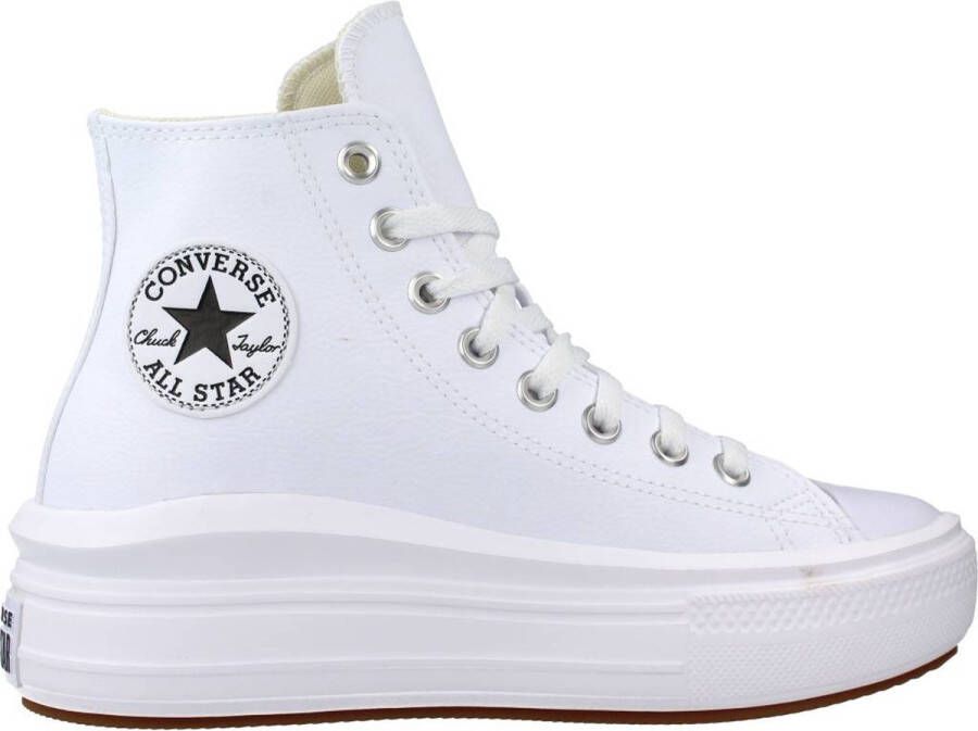 Converse CHUCK TAYLOR ALL STAR MOVE PLATFORM FUNDATIONAL LEATHER Wit