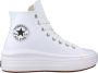 Converse CHUCK TAYLOR ALL STAR MOVE PLATFORM FUNDATIONAL LEATHER Wit - Thumbnail 1