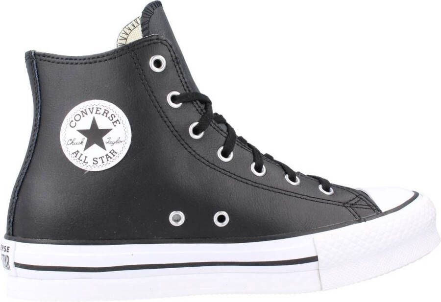 Converse Chuck Taylor All Star Eva Lift Leather in zwart formaten: 38.5