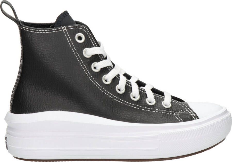 Converse Chuck Taylor All Star Move Platform Leather Fashion sneakers Schoenen black black white maat: 37 beschikbare maaten:37 39 38.5 40