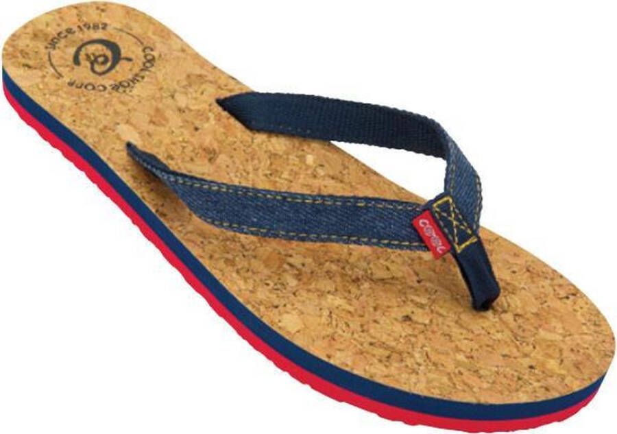 Cool Shoe Corp. Cool Shoe Teenslippers Sunday Denim Dames Canvas kurk - Foto 1