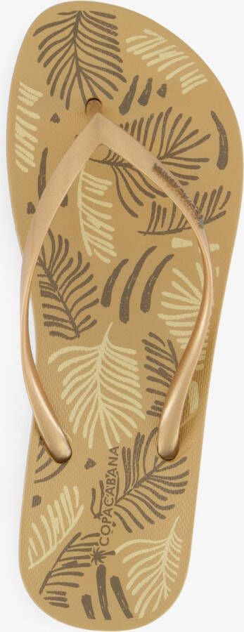 Copacabana dames teenslippers met print Bruin