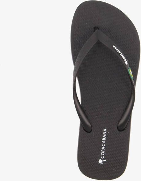 Copacabana vegan dames teenslippers zwart