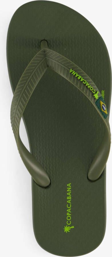 Copacabana kinder teenslippers kaki groen