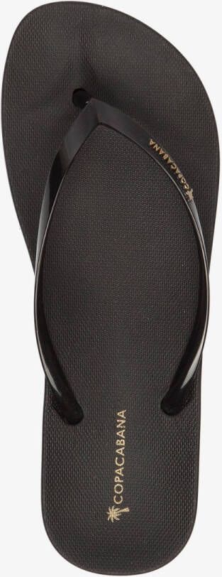 Copacabana vegan dames teenslippers Zwart