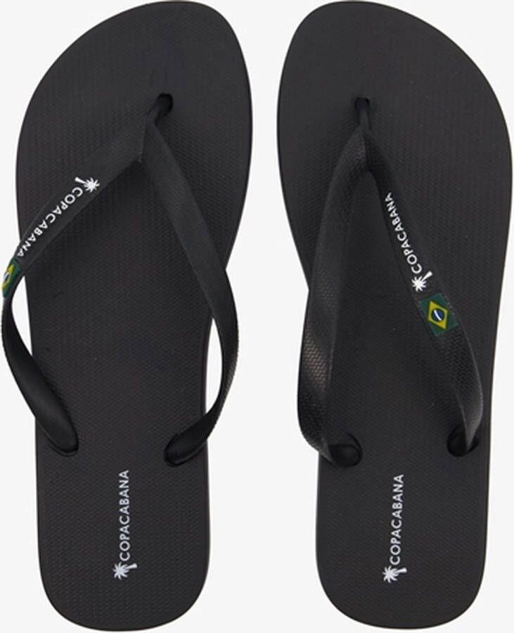 Copacabana vegan heren teenslippers zwart