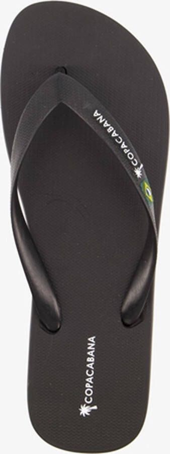 Copacabana vegan heren teenslippers zwart Zwart