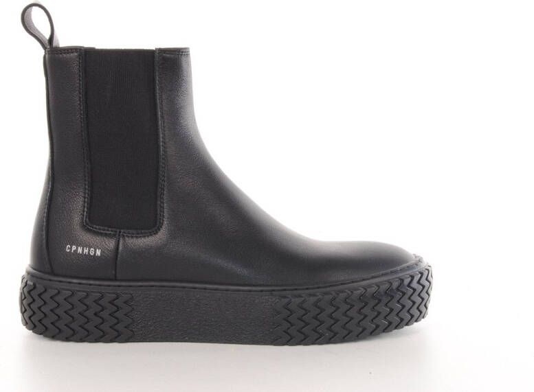 Copenhagen Shoes Stijlvolle Chelsea Boots met plateauzool Black Dames