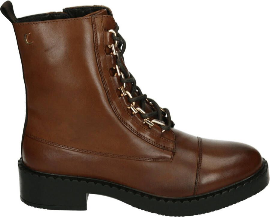 Copenhagen Shoes ROCK AND SHINE CS7053 VeterlaarzenHoge sneakersDames veterschoenenHalf-hoge schoenen Cognac