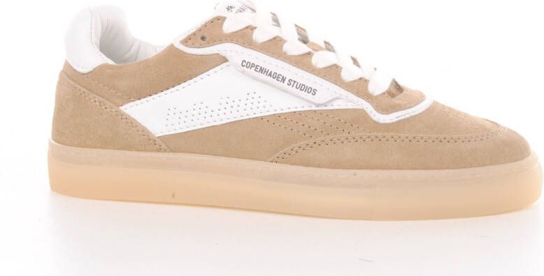 Copenhagen Shoes Beige Leren Sneakers met Uniek Hiel Detail Beige Dames