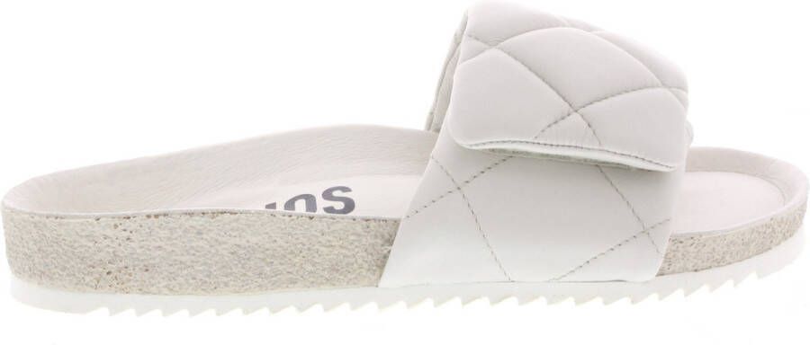 Copenhagen Studios Stijlvolle leren slipper met motief Beige Dames