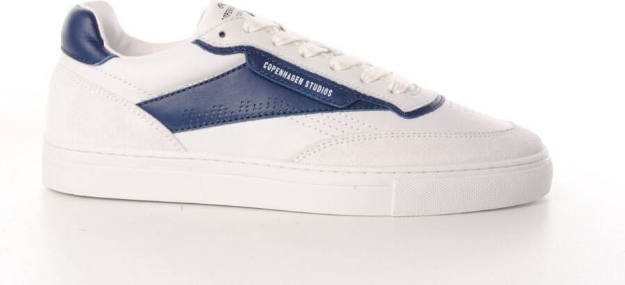 Copenhagen Studios heren sneaker Villeneuve wit met blauw leder