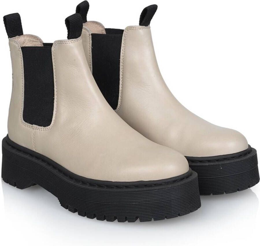 Copenhagen Shoebizz Copenhagen Shoe Biz Dames Chelsea Boots Cream Bone