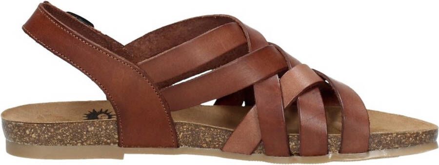 COSMOS Sandalen Plat Sandalen Plat cognac