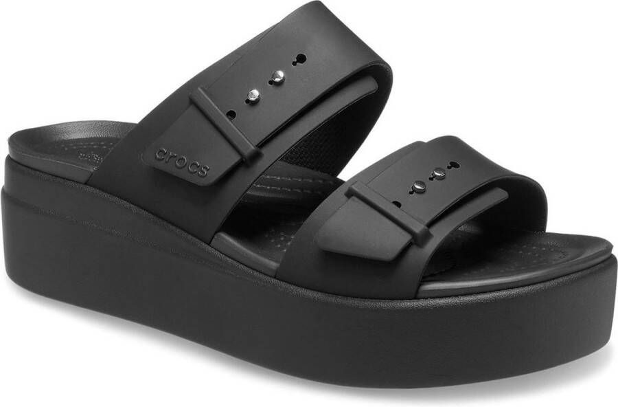 Crocs Slippers Brooklyn Low Wedge plateau zomerschoen pantoffels met gespsluiting - Foto 1