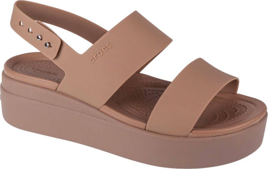 Crocs Sleehaksandaaltjes Brooklyn Low Wedge zomerschoen sandaal keilhak met modieuze plateauzool