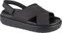 Crocs Brooklyn Luxe Cross Strap 209407-060 Vrouwen Zwart Sandalen - Thumbnail 1