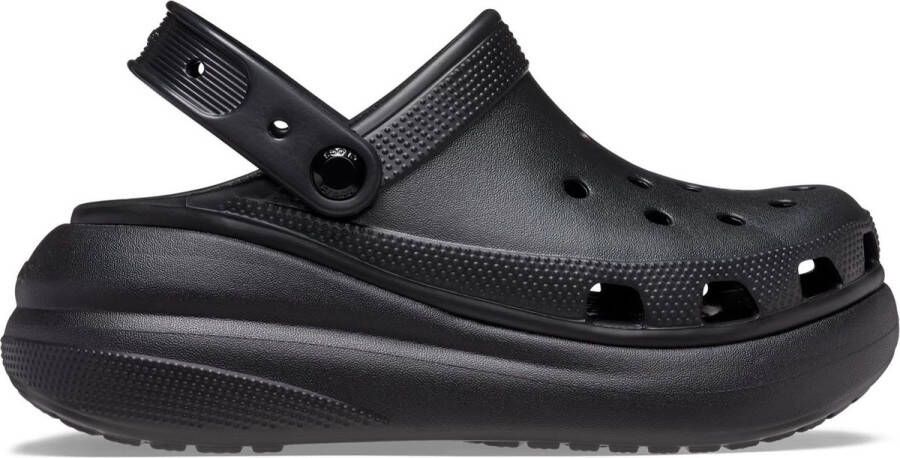 Crocs Classic Crush Clog Gedurfd ontwerp en extra hoogte Black