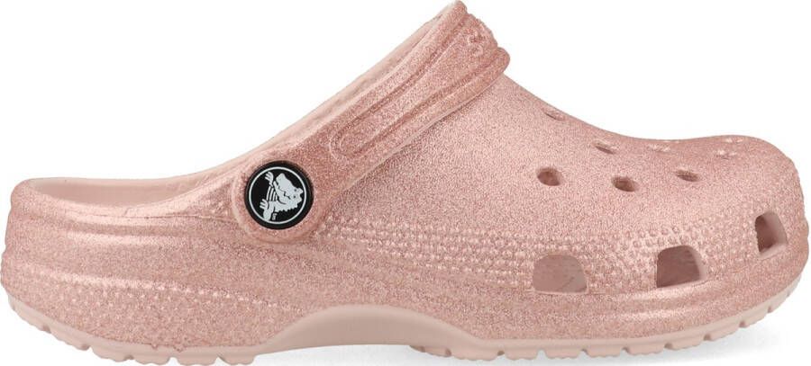 Crocs Kid's Classic Glitter Clog Sandalen maat C10 roze bruin