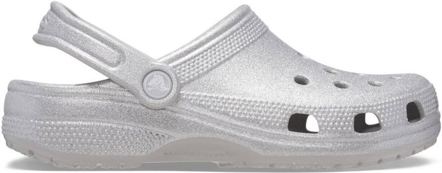 Crocs Classic Glitter Klompen Zilver