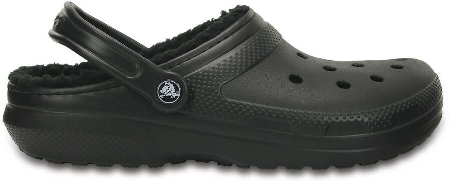 Crocs Pantoffels Classic Lined Clog tuinschoen slippers klomp met knuffelig nepleer