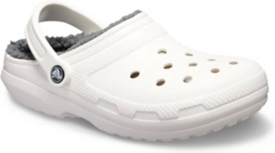 Crocs Pantoffels Classic Lined Clog tuinschoen slippers klomp met knuffelig nepleer