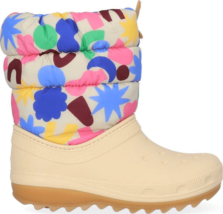 Crocs Classic Neo Puff Geo Shapes Boots Kids Shitake Multi