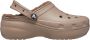 Crocs Classic Platform Lined Clog W Volwassenen Clogs Beige - Thumbnail 1