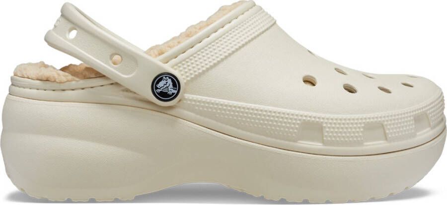 Crocs Classic Platform Lined Clogs Beige Vrouw