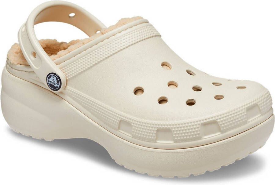 Crocs Classic Platform Lined Klompen Beige Vrouw