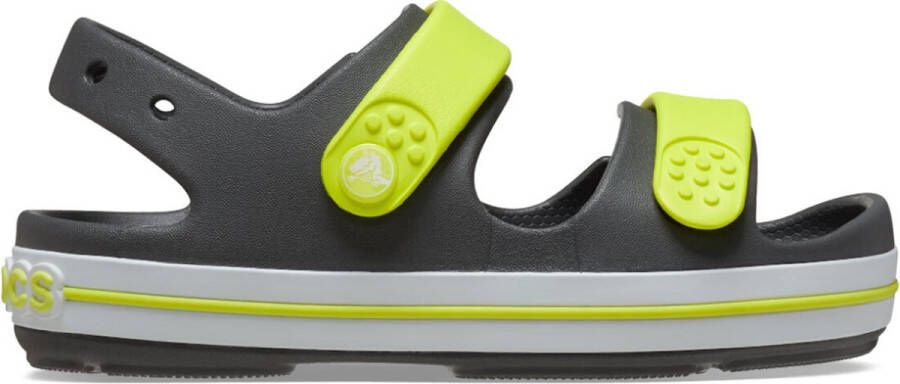 Crocs Crocband Cruiser Sandal Toddler Grijs met Gele Sandaaltjes