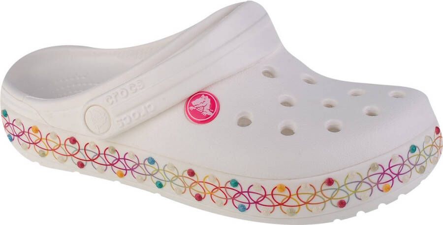 Crocs Crocband Stretch Necklace Kids Clog 208269-94S voor meisje Wit Slippers