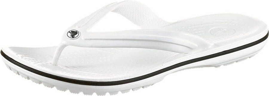 Crocs Sportieve Gestreepte Flip Sandaal White