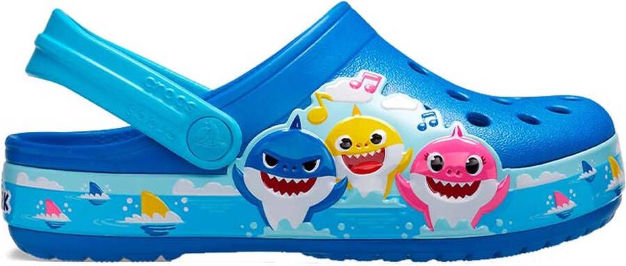 Crocs Fun Lab Baby Shark Band Kleuter Klompen Blauw Meisje