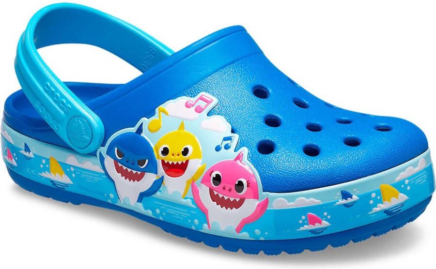 Crocs Fun Lab Baby Shark Band Kleuter Klompen Blauw Meisje