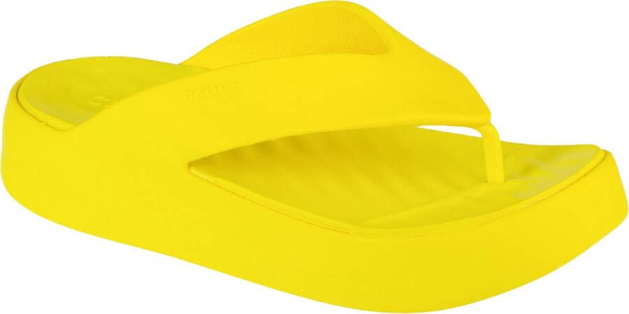 Crocs Gataway Platform Flip 209410-76M Vrouwen Geel Slippers