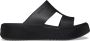 Crocs Gataway Platform H-Strap 209409-001 Vrouwen Zwart Slippers - Thumbnail 4