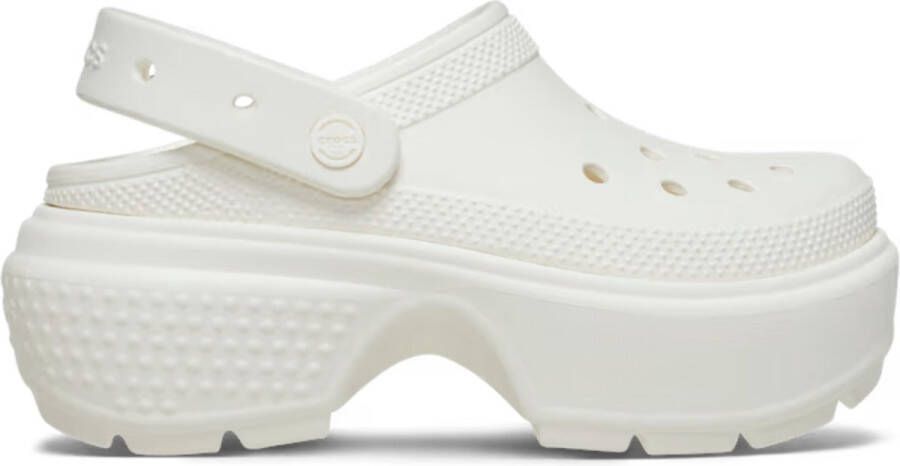 Crocs Classic Stomp Sandalen & Slides Dames chalk maat: 36 37 beschikbare maaten:36 37 38 39 40 41 42