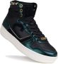 Cruyff Campo High Lux Hoge sneakers Leren Sneaker Dames Zwart - Thumbnail 7