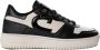 Cruyff Campo Low Lux Black Cream Zwart Leer Lage sneakers Dames - Thumbnail 2