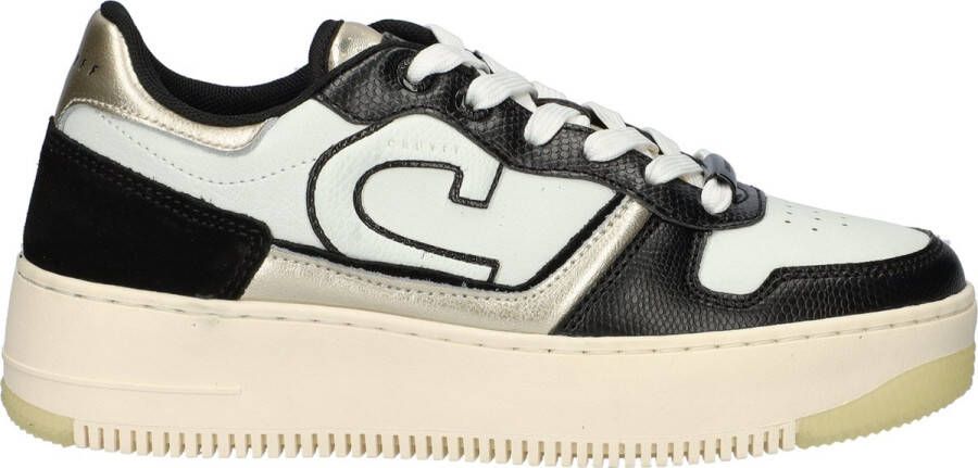 Cruyff Campo low lux black gold Zwart Leerlook Lage sneakers Dames