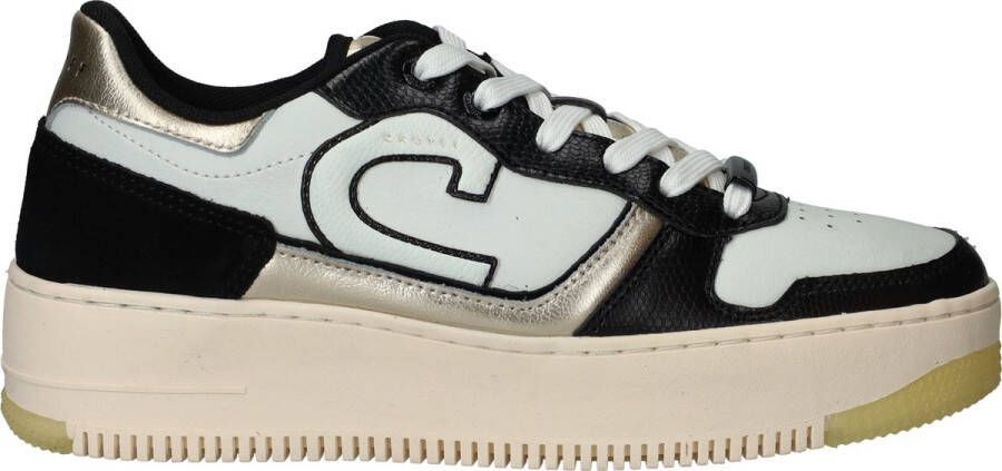 Cruyff Campo low lux black gold Zwart Leerlook Lage sneakers Dames