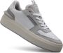 Cruyff Endorsed Tennis Varsity Lage sneakers Leren Sneaker Dames Grijs - Thumbnail 3