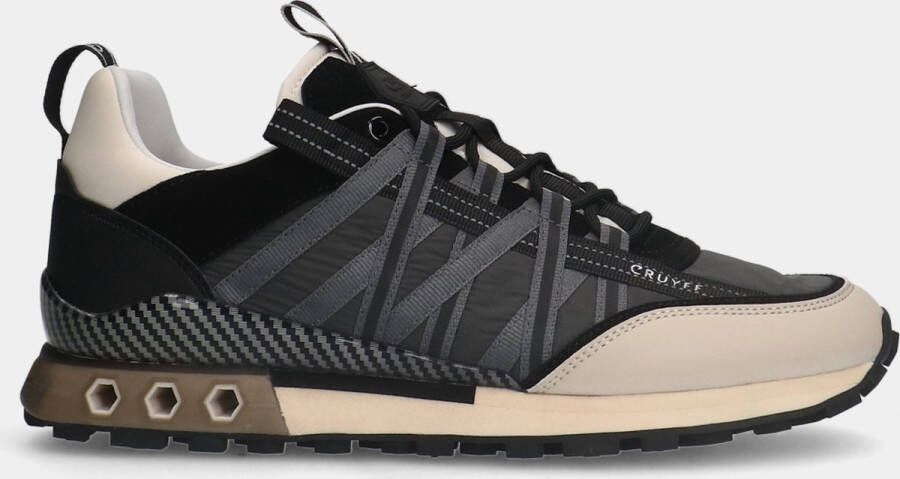 Cruyff fearia hex anthracite beige heren sneakers