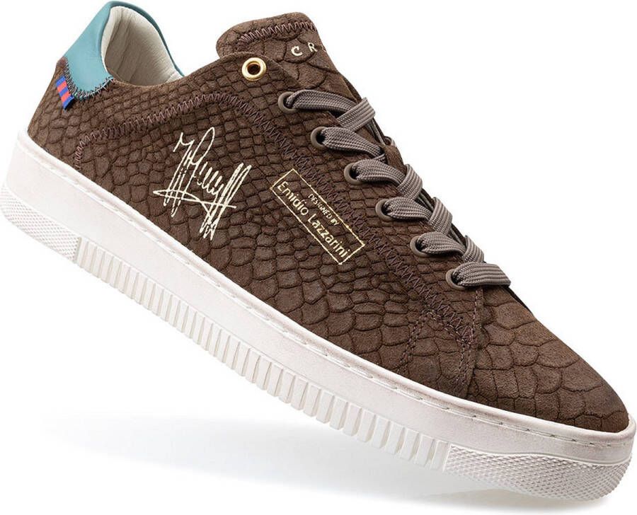 Cruyff Joan Anaconda bruin turquoise sneakers heren (C )