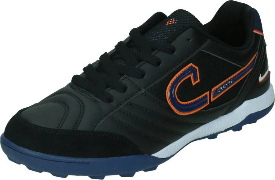 Cruyff Libra Foundation Turf Voetbalschoenen (TF) Zwart Wit Blauw Oranje