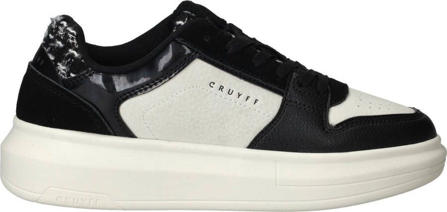 Cruyff Tennis court black white Zwart Leerlook Lage sneakers Dames - Foto 1