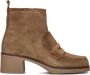 CTWLK Indy Enkellaarsjes Enkelboots met rits Dames Beige - Thumbnail 2